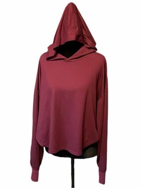 Women's Gilly Hicks Go plum Cropped Hoodie with Open Back, Size M